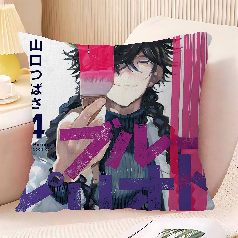 Anime Blue Period Pillow Gift Home Office Decoration Bedroom Sofa Car Cushion Cover case x