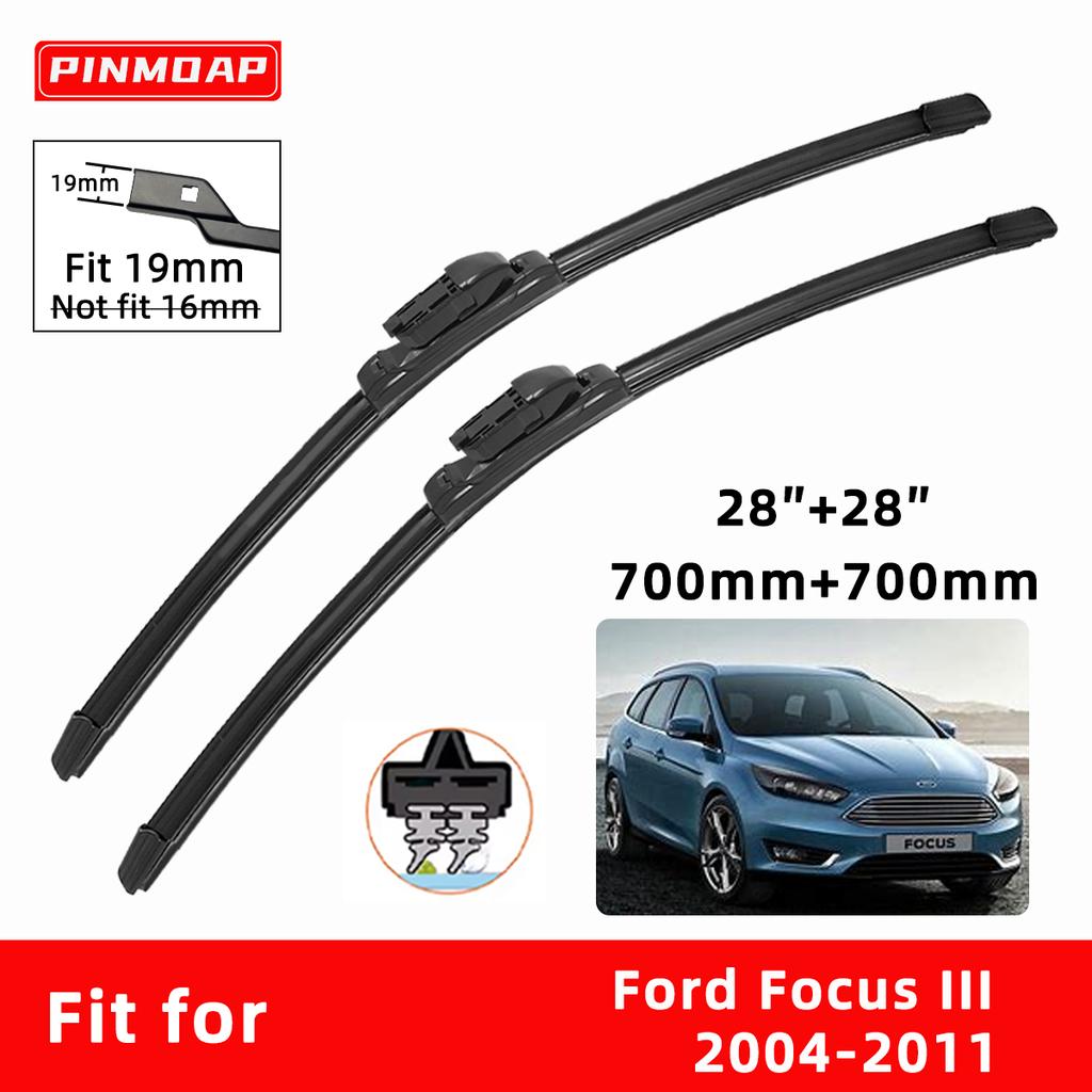 Car Wipers Double Rubber for Ford Focus III 2004-2011 Front Brushes Cutter Automobiles Parts Accessories Windscreen Wipers Wear Parts