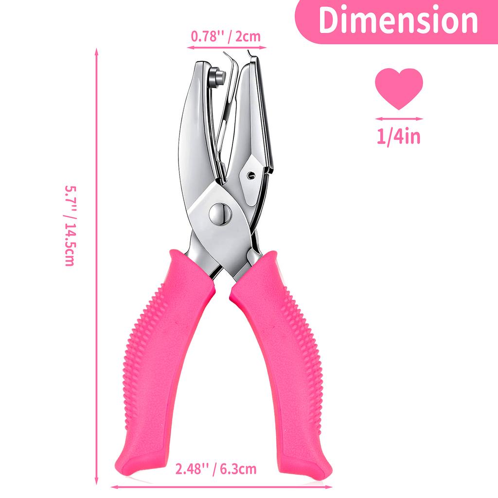 Pliers Mini Small Metal Single One 1 Hole Heart Paper Edge Puncher for Leather for Scrapbooking