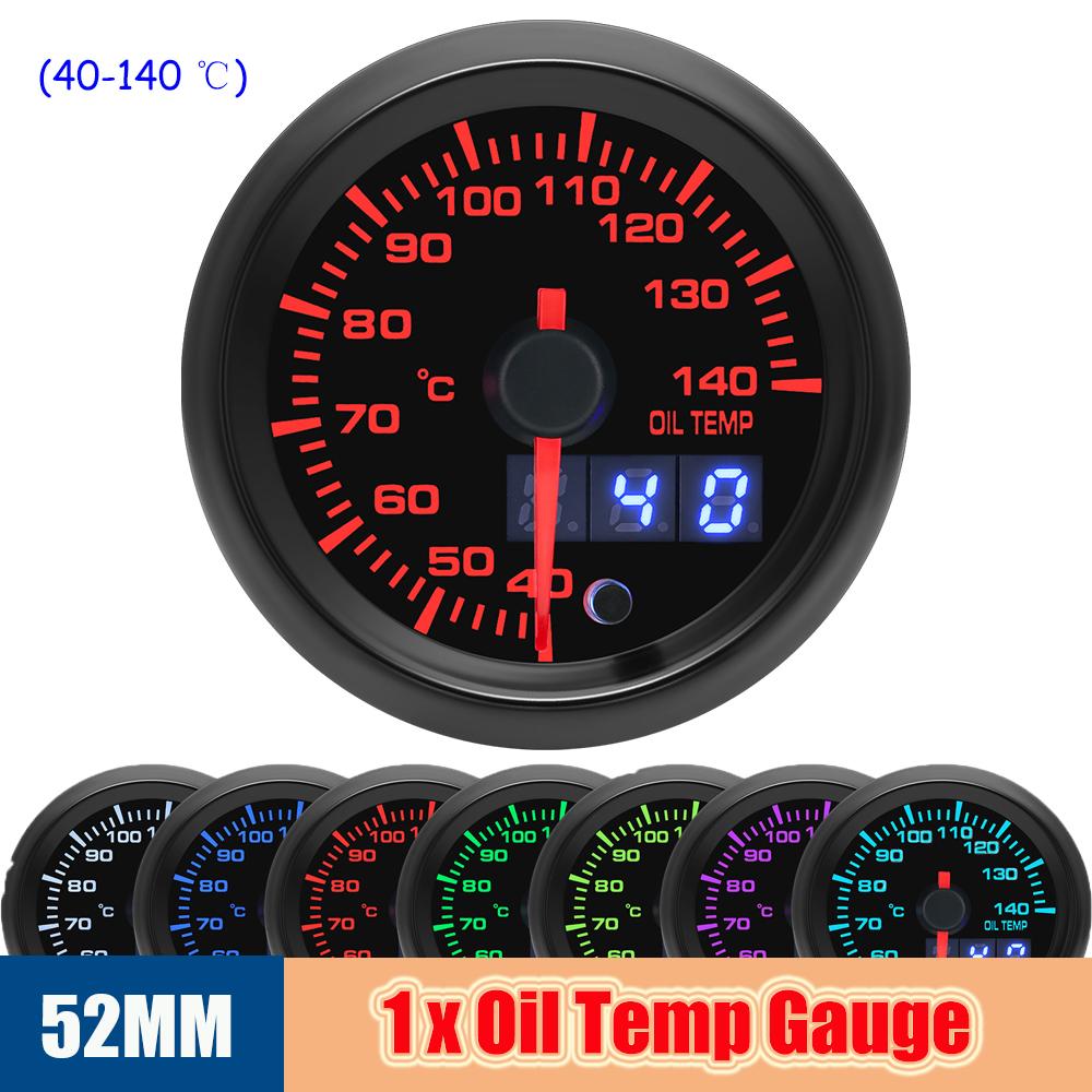 52 мм светодиодный автомобильный счетчик температуры воды / температуры масла / вольтметр / вакуум / датчик наддува / тахометр / давление масла PSI с датчиком для 12 В