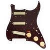 Musiclily SSS Pickguard for Strat Electric Guitars with Alnico 5 Tortoiseshell Pattern Pro-SE ST-DPHA Pre-wired Single-Size Humbuckers, 4-Piece