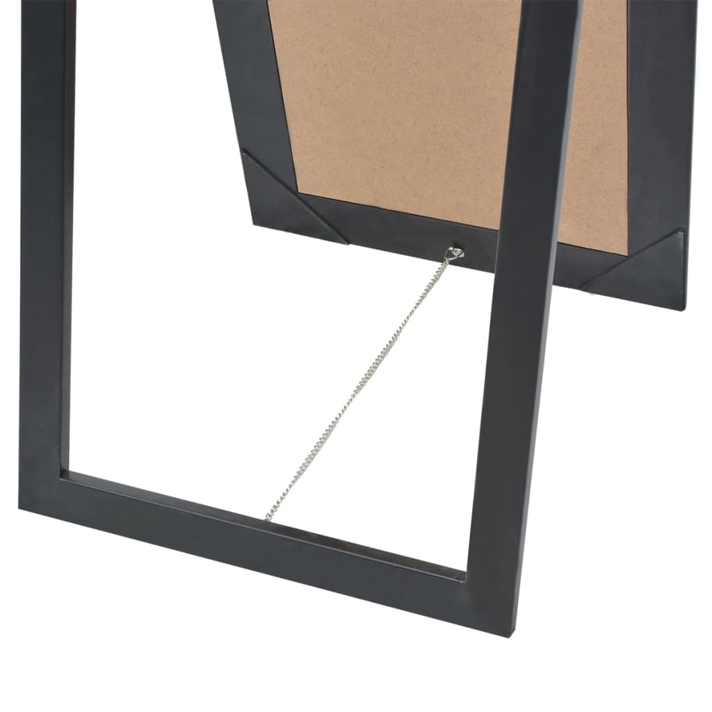 Baroque Style Floor Mirror 160 x 40 cm Black