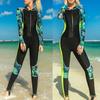 Woman Wetsuits Full Body Swimsuit Camouflage One Piece Scuba Free Diving Suits with Chest Pad for Cold Water Swimming Surfing Su