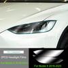 TPU Blackened Headlight Taillight Foglight Protective Film for Tesla Model X  For Model S 2024 Black Color Changing Films