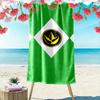 Green Diamond Towel with Emblem A must-have beach towel for beach travel