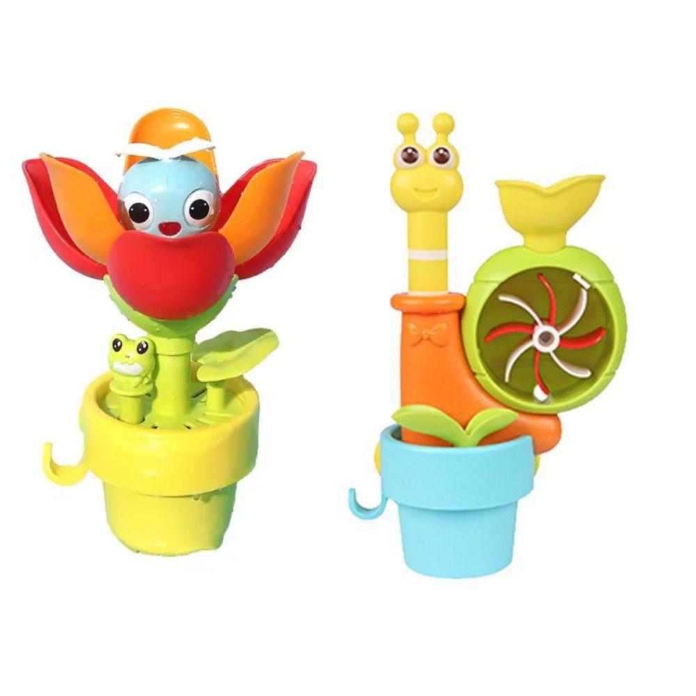 ABS Water Game Bath Toy Flower Blooming Water Bathroom Bathtub Toy Hand-eye Coordination