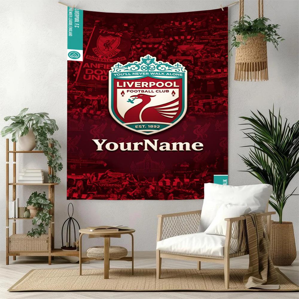 Liverpool Custom Your Name Wall Decor Tapestry Art For Pet Memorial Birthdaywedding Party Backdrop Family Gift