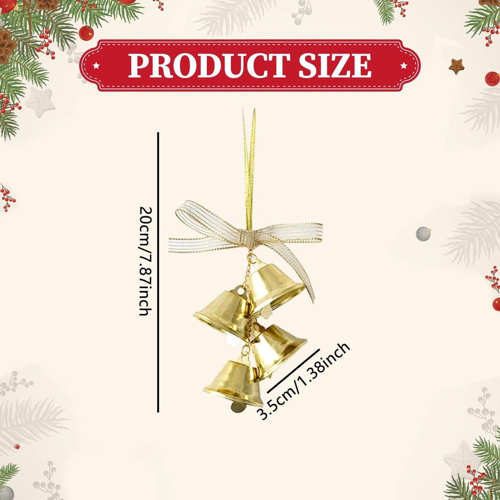 Рождественский подвесной колокольчик, железный, прочный и декоративный, для магазина, ресторана, окна, двери, подарок
