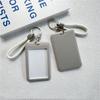 Ins Solid Color ID Card Holder Student Bus Card Case Badge Cards Cover Women Credit Card Holder with Hand Rope Lanyard