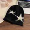 Универсальная эластичная вязаная шапка со звездами Streetwear Хип-хоп Жаккардовая шерстяная шапка Корейский стиль Мягкая Y2K Шапка-свитер Женская