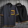 2023 Men's Summer Casual Sports Set: Short-Sleeve Tee & Hong Kong Style Shorts - Lightweight Fashion Two-Piece