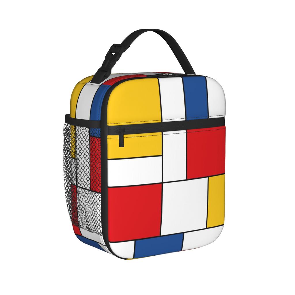 Питер Мондриан De Stijl Изолированная сумка-ланч для мужчин и женщин, сумка для еды, портативный холодильник, термо-ланч-бокс для пикника