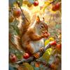 5d DIY Алмазная картина, вышивка крестом, милые животные, белки едят яблоки, алмазная вышивка, мозаика, полный круглый дрель, домашний декор, искусство