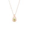 Peridot K10 Pink Gold Necklace 111826123114 [Yondo Sea] [August Birthstone] Women's