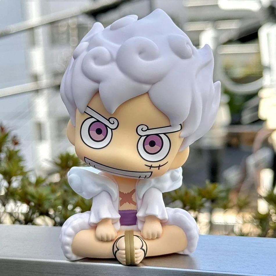 10 см Аниме Фигурка ONE PIECE Взгляд Вверх Gear 5 Обезьяна Д. Фигурка Луффи Версия Q Фигурка Луффи ПВХ Коллекции Модель Кукла Игрушка