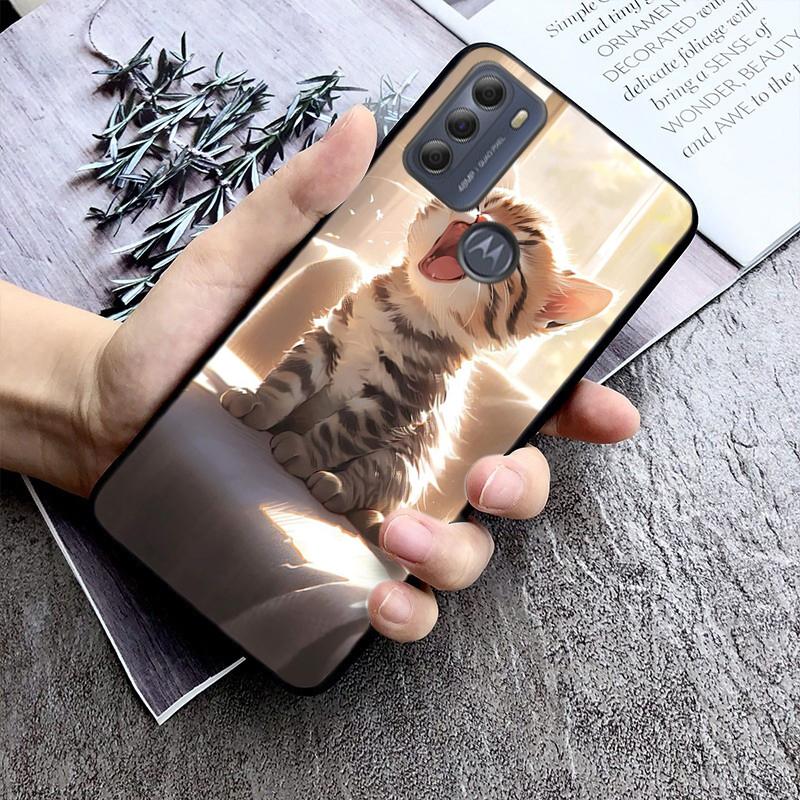 Чехол для телефона с милым котом для Moto G84 G22 G32 G42 G52 G62 G53 G72 G60 G60S G100 G10 G20 G30 G13 G50 G 5G G Pure