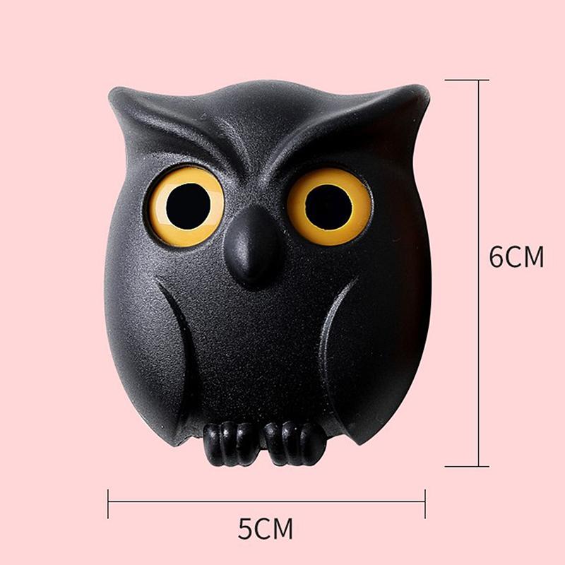 1 шт. Пластиковые крючки для ключей в форме совы без дырокола для входа в гостиную, самоклеящиеся настенные крепления для организации хранения