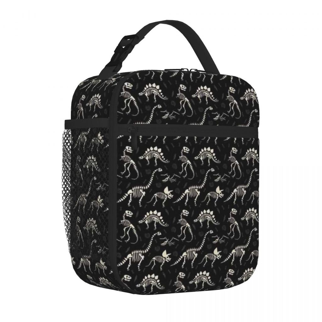 Bestselling Dinosaur Fossils In Black Sporty Camping Lunch Bag Outdoor Picnic Sports Lunch Bag