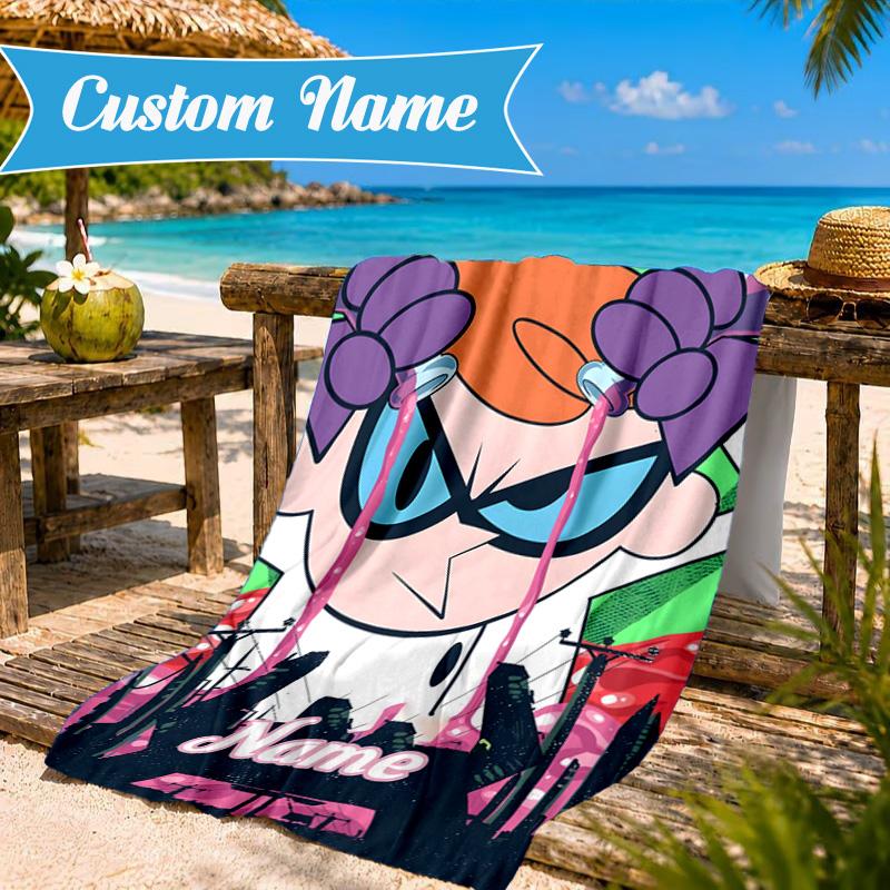 Custom Name Friendship Adventures OddParents Beach Towel Microfiber Beach Towel, Lightweight and Quick-Dry, for Summer Travel, Swimming Pool Gift