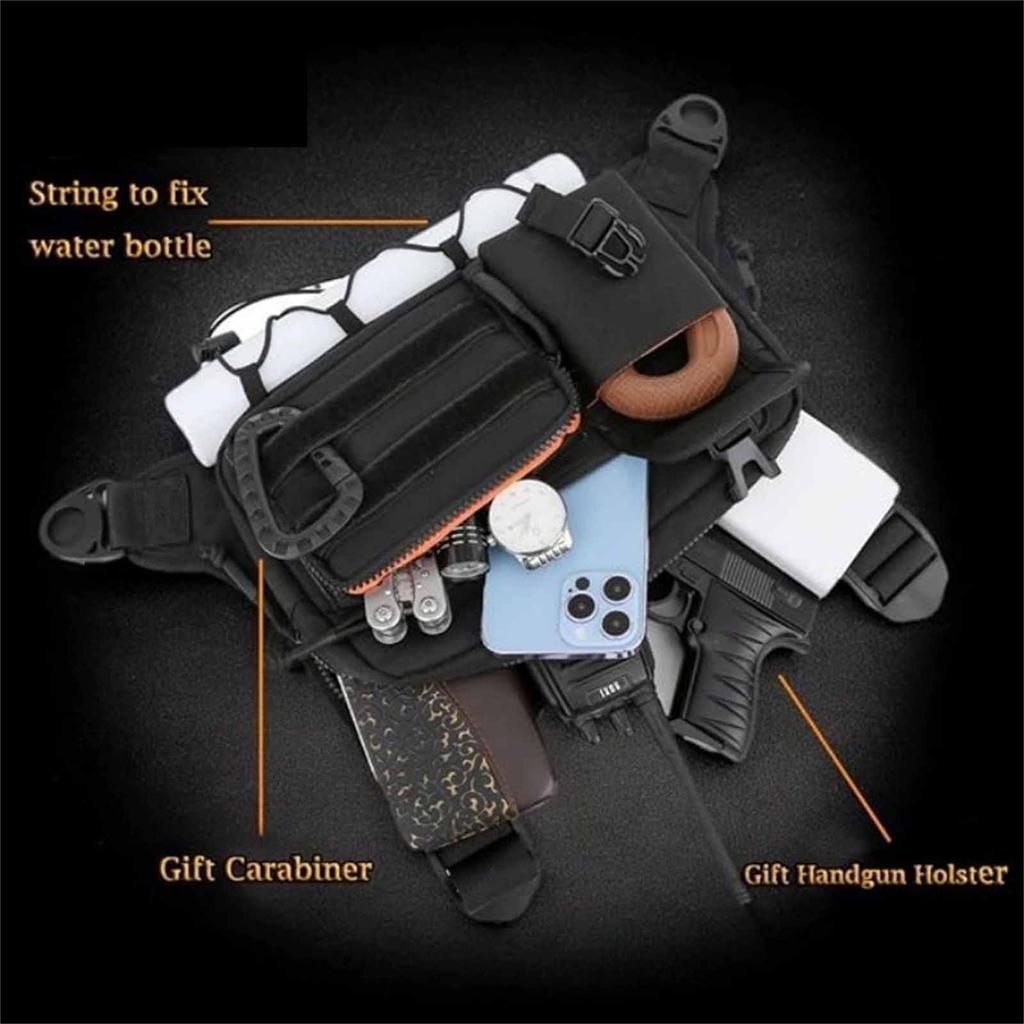 Outdoor Chest Bag – Camouflage Running Sports Bag for Men, Travel & Hiking Crossbody Chest Pack, & Lightweight