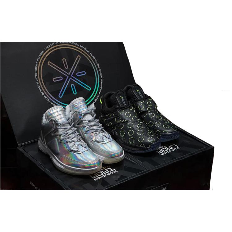 Li Ning Way Of WadeWOW 1 Remix 3/6 Амортизация Скользкая Устойчивость к истиранию Высокие Баскетбольные кроссовки Мужские Черные ABAN079-17