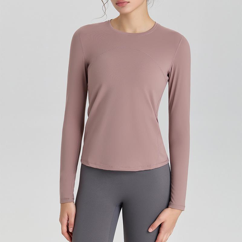 Autumn Long Sleeve Women's Slimming Yoga Top - Quick Dry for Pilates and Running