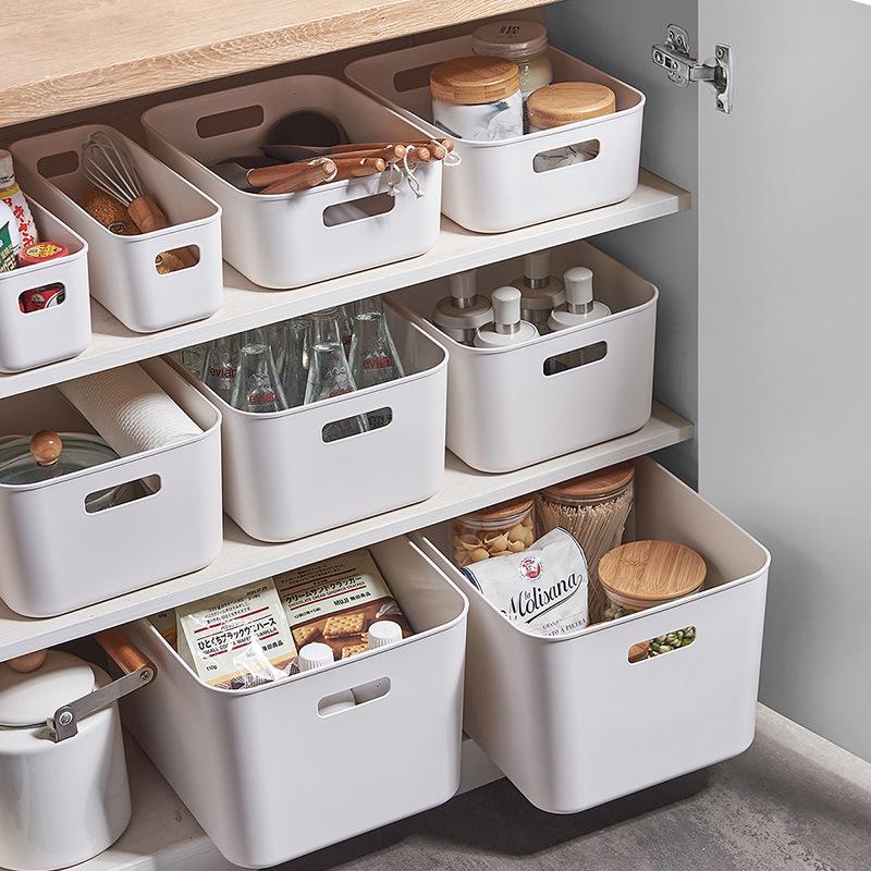 Многофункциональная пластиковая корзина для хранения косметики, закусок и кухонных принадлежностей