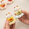 Японские Керамические Мини-Украшения Счастливый Кот Милый Мультяшный Кот Талисман Удачи Аксессуары для Домашнего Декора Подарки Декор Гостиной