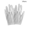 5/1 пары белых хлопковых перчаток, нескользящие перчатки с точками захвата и эластичными манжетами, для мужчин, женщин, официантов, водителей, официантов, официальных перчаток