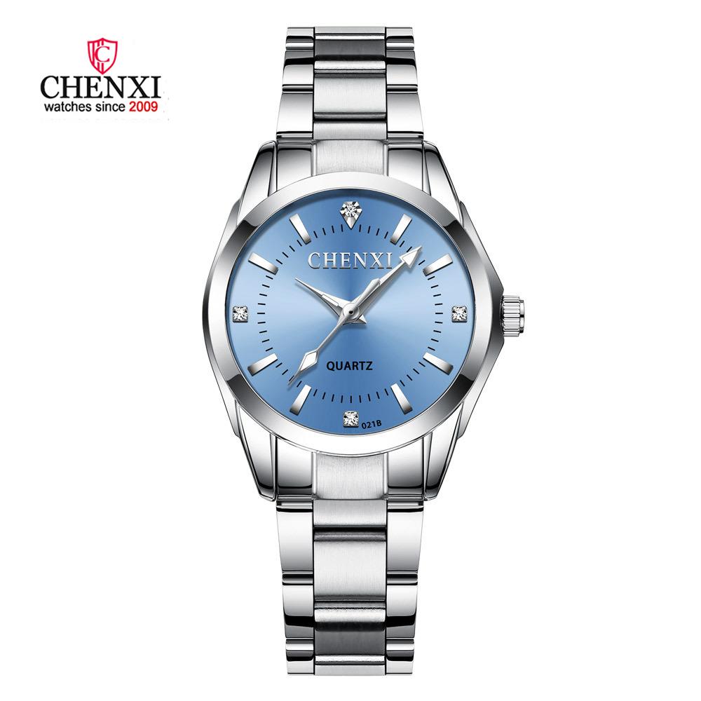 Fasinon Elegant Women Casual Watches Pink Rhinestone Simple Minimalism Lady Quartz Wristwatch 3ATM Waterproof CHENXI Brand Clock