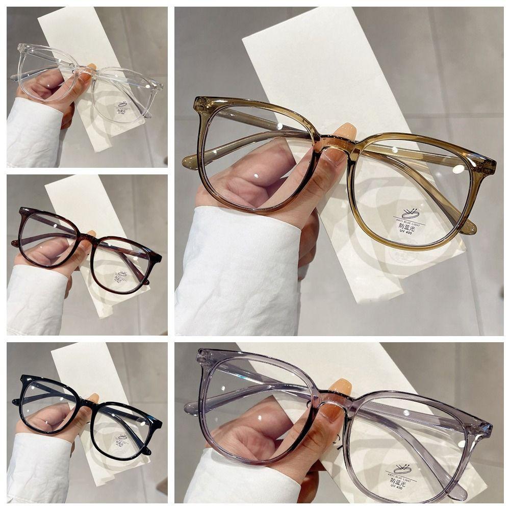 Lightweight Square Frame Myopia Glasses Retro Large Frame Eyewear Anti-blue Light Glasses Student