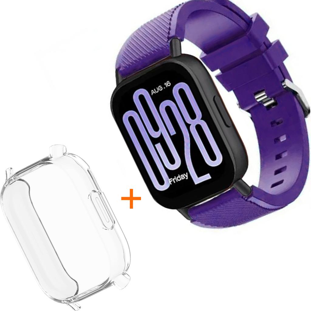 Силиконовый ремешок с ТПУ чехлом для умных часов Xiaomi Redmi Watch 5 Active Lite, браслет и чехол для Redmi Watch 5 Active Lite