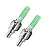 Bicycle Decoration,2 Pcs Wheel Air Valve Cap,LED Tire Light for Car Motorcycle,neon Gas nozzle,Valve - Green[B8044]