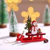 Рождественские сани миниатюрные деревянные Санта-Снеговик оленьи сани украшение для детей подарок настольные маленькие украшения деревянные съемные