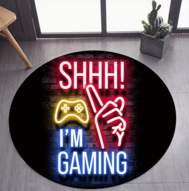 Игровой коврик с надписью "GAMER" Напольный коврик Подходит для офисных кресел Гостиных Игровых комнат Декоративные напольные коврики