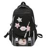 Junior High School Student Schoolbag Color Block Women's Large Capacity Backpack
