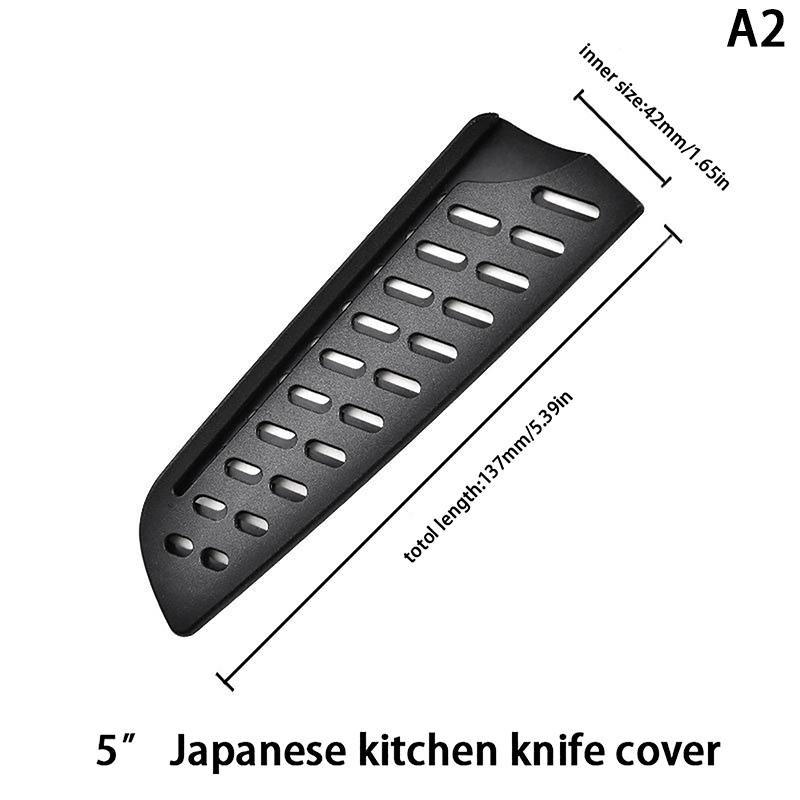 Kitchen Knife Sheath Black Plastic Knife Covers Knife Blade Protector Cover Edge Guards Case Boning Fruit Bread Chef Knife Tool