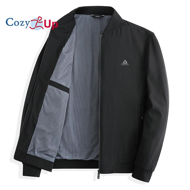 Cozy Up Повседневное пальто Мужские карманы на молнии Куртки Slim Fit Куртка-бомбер Мужская Jaqueta Masculina