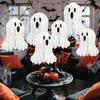 Hanging Honeycomb Ghosts Halloween Decoration 3D Paper Honeycomb Ghost Ornament for Halloween Party Home Yard Decor