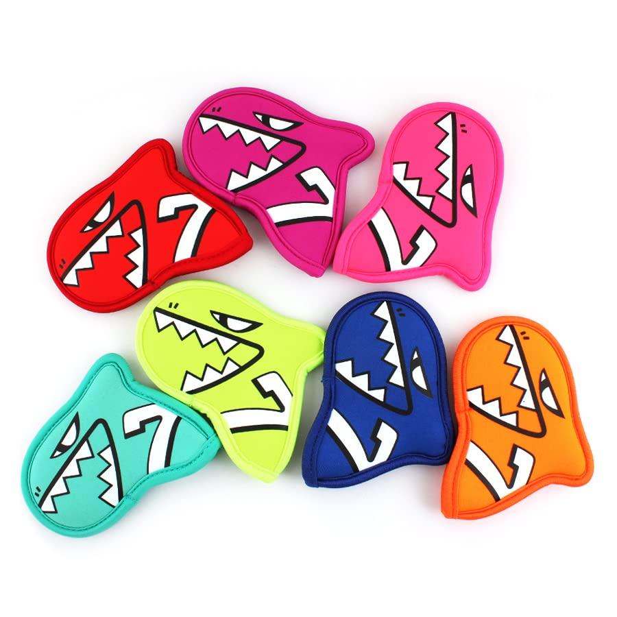 AIMSHARK Palette Golf Iron Cover 9 Piece Set Golf Head Cover Golf Club Cover (Sky Blue)