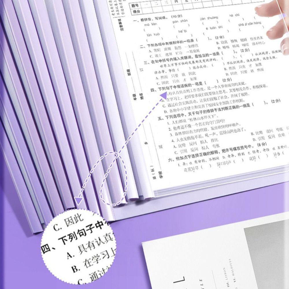 10PCS/Set Draw Rod File Document Clip Waterproof Office File Organizer A4 File Folder  Students