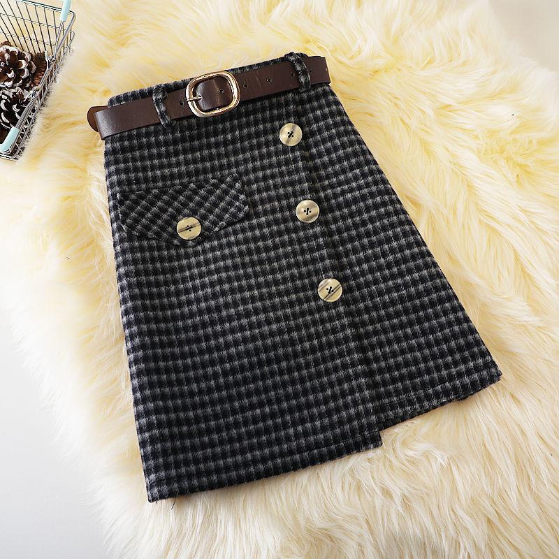 Женские короткие юбки в винтажном стиле в клетку, женские повседневные уличные юбки с высокой талией