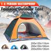 Fully Automatic Pop-Up Quick Shelter Outdoor Travel Hiking Waterproof Camping Tent 1-4 Person Portable Tent Instant Set Up Tent