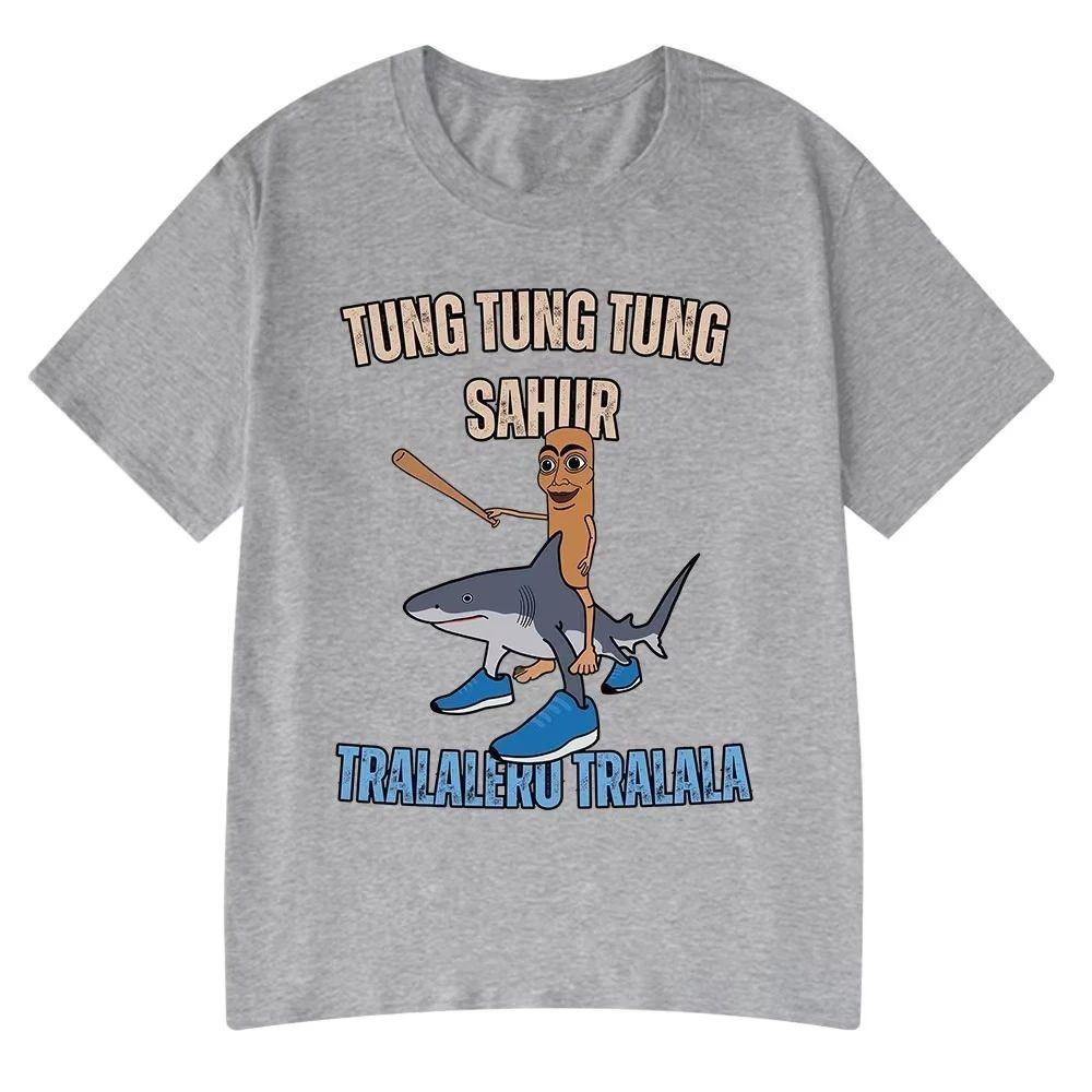 Bombardiro Crocodilo Italian Brainrot Meme T-Shirt Men's Women's Short Sleeve Cotton Tees Funny Graphic Y2k T-shirt Summer Tops