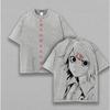 Футболка с принтом Tokyo Ghoul Juuzou Suzuya Мужская Женская с коротким рукавом Одежда Футболка из стираного хлопка Ретро Повседневная Футболка Харадзюку