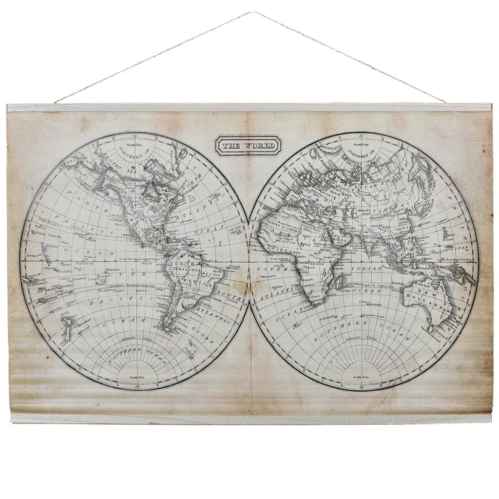 Les Trésors De Lily [A1782] - Канва текстильная 'Mappemonde' - 110x94 см