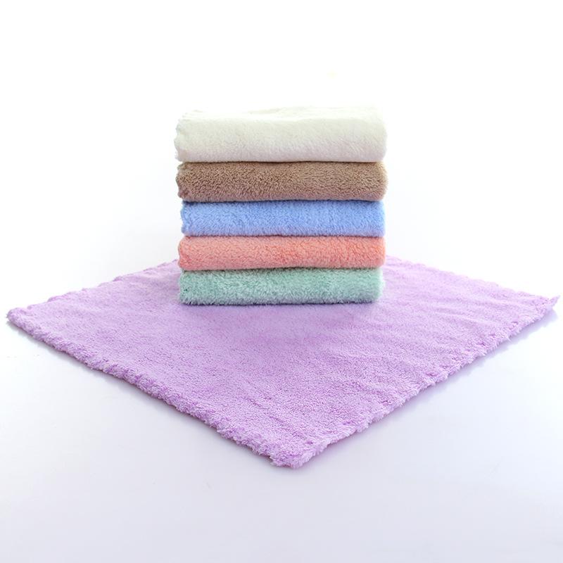 6 шт. модный коралловый бархатный квадратный носовой платок мягкое впитывающее полотенце в форме блюда 30*30 см