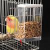 Bird Feeder Visible Anti-spill Easy To Clean Hard Parrot Parakeet Finch Cockatiel Box Pet Supplies
