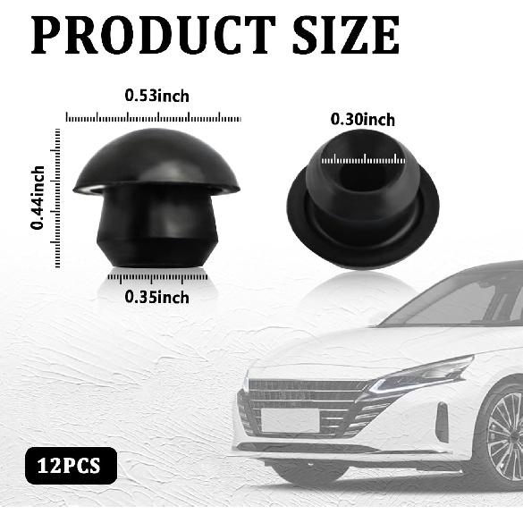12PCS Bottle Jack Oil Filler Plug,9mm Rubber Floor Jack Parts for Sealling Hydraulic Jack Oil Ports,Universal Hydraulic Jack Parts Accessories