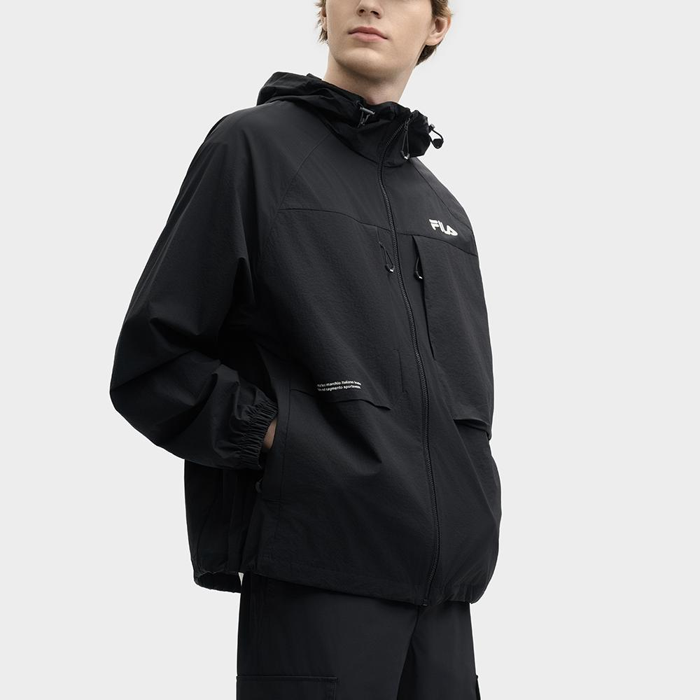 Fila Оригинальная модная повседневная плетеная куртка с капюшоном для мужчин Legendary-Blue F11M529705F-NV